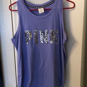 PINK sequins tank top